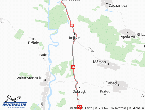 Mapa MICHELIN Tâmburești - ViaMichelin