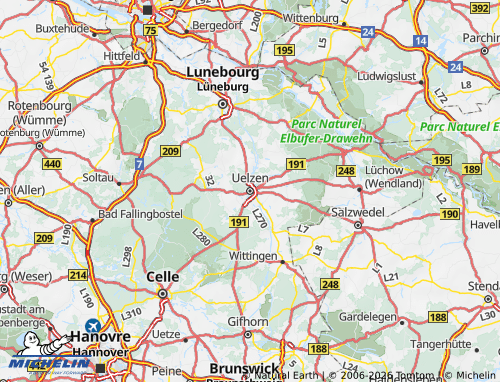 MICHELIN Uelzen map - ViaMichelin