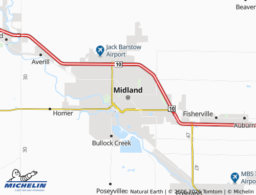 Mapa MICHELIN Midland - ViaMichelin