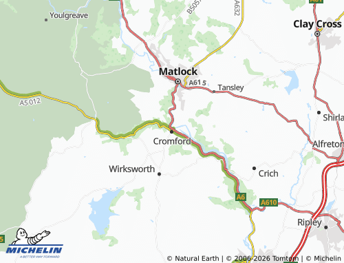 Carte MICHELIN Cromford - ViaMichelin