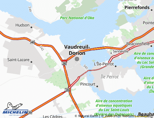 MICHELIN Vaudreuil-Dorion map - ViaMichelin