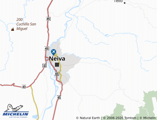 Carte MICHELIN Neiva Ya - ViaMichelin