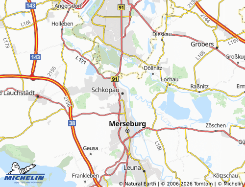 MICHELIN Schkopau map - ViaMichelin