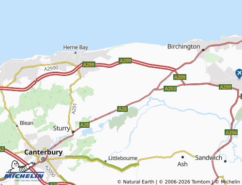 MICHELIN Chislet map - ViaMichelin