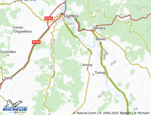 Carte MICHELIN Saligny - ViaMichelin