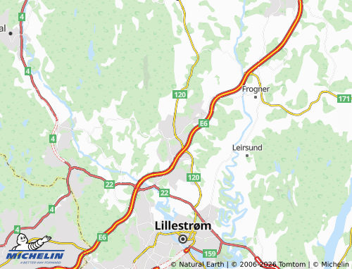 MICHELIN Skedsmokorset map - ViaMichelin