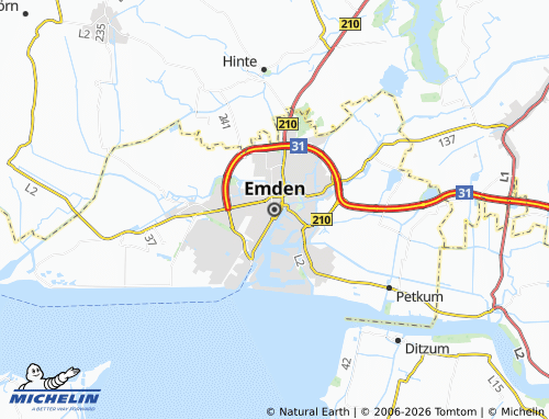 MICHELIN Emden map - ViaMichelin