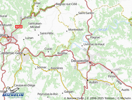 Carte MICHELIN La Roque-Bouillac - ViaMichelin