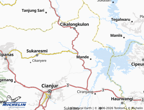 Carte MICHELIN Cinangsi - ViaMichelin