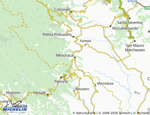 MICHELIN-Landkarte Mesoraca - ViaMichelin