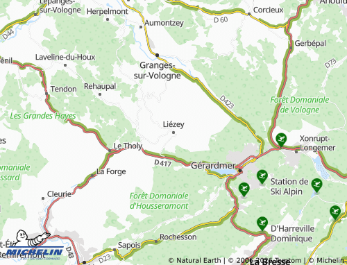 Mapa MICHELIN Liézey - ViaMichelin