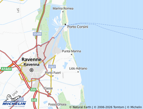 MICHELIN Punta Marina map - ViaMichelin