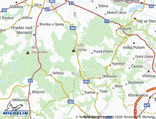 Mappa MICHELIN Hlubočec - ViaMichelin