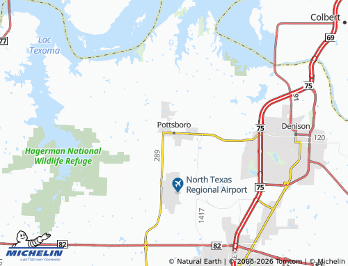 Mappa MICHELIN Pottsboro - ViaMichelin