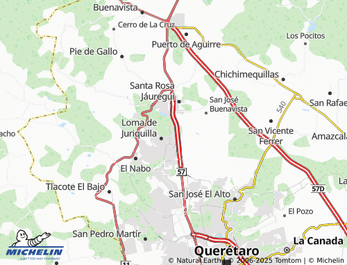 Carte MICHELIN Punta Juriquilla - ViaMichelin