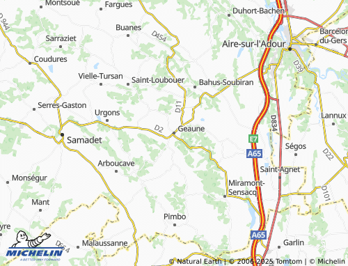 MICHELIN-Landkarte Geaune - ViaMichelin