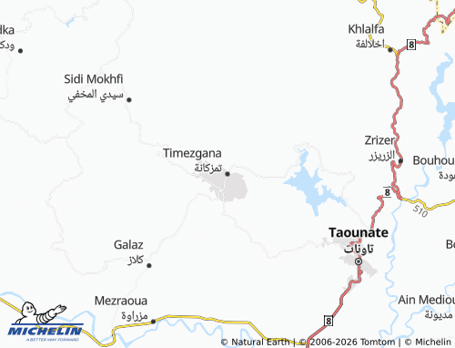 MICHELIN Timazkanah map - ViaMichelin
