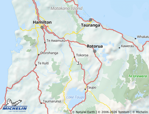 Mapa MICHELIN South Waikato - ViaMichelin
