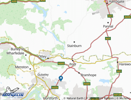 MICHELIN Leathley map - ViaMichelin