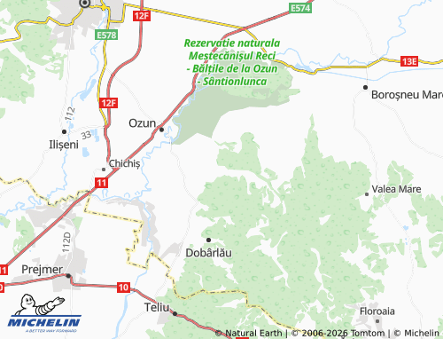 Mapa MICHELIN Lisnău - ViaMichelin