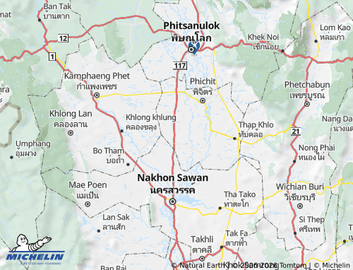 Mapa MICHELIN Amphoe Bueng Na Rang - ViaMichelin