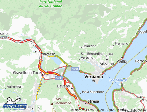 MICHELIN Cossogno map - ViaMichelin