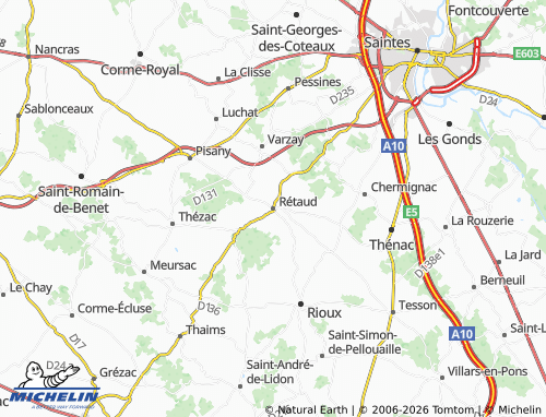 Mapa MICHELIN Rétaud - ViaMichelin