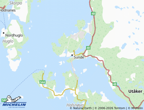 MICHELIN Sunde map - ViaMichelin