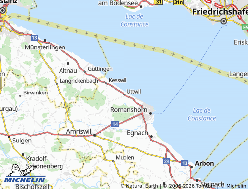 Carte MICHELIN Uttwil - ViaMichelin