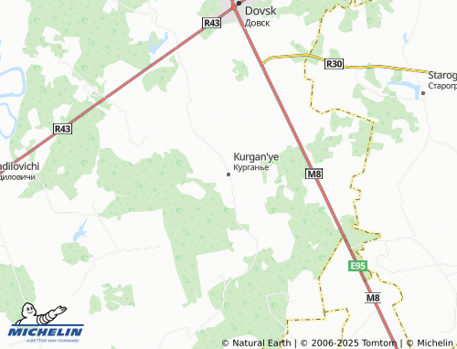MICHELIN Kurgan'ye map - ViaMichelin