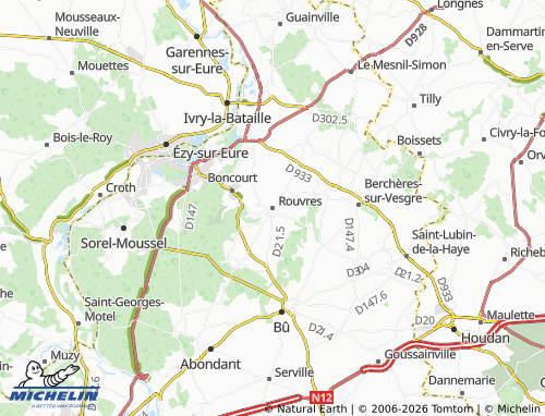 MICHELIN Rouvres map - ViaMichelin
