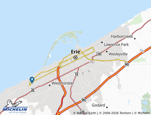 MICHELIN Erie map - ViaMichelin