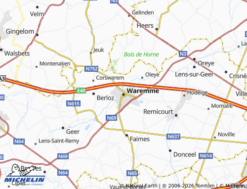 MICHELIN Waremme map - ViaMichelin