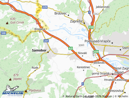 MICHELIN Domaslovec map - ViaMichelin