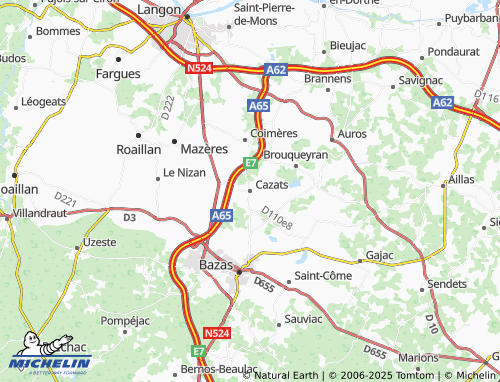 MICHELIN Cazats map - ViaMichelin