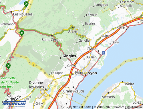 MICHELIN Trélex map - ViaMichelin