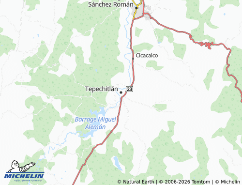 Kaart MICHELIN Tepechitlán - ViaMichelin