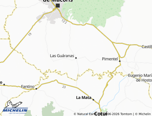 MICHELIN Las Guáranas map - ViaMichelin