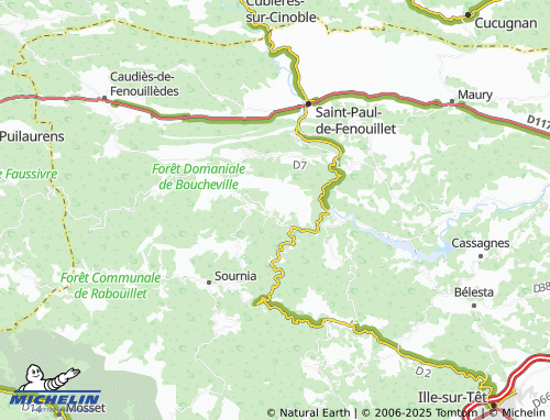 MICHELIN Felluns map - ViaMichelin