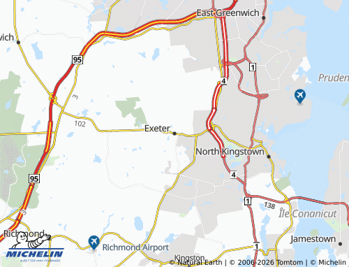 Kaart MICHELIN Exeter - ViaMichelin