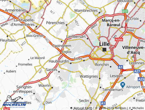 MICHELIN Sequedin map - ViaMichelin