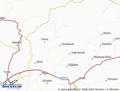 MICHELIN Yanıkkaval map - ViaMichelin