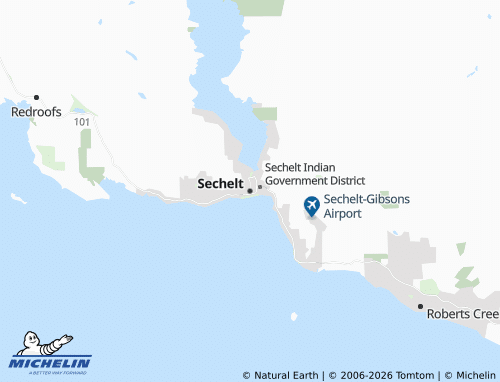 Carte MICHELIN Sechelt - ViaMichelin