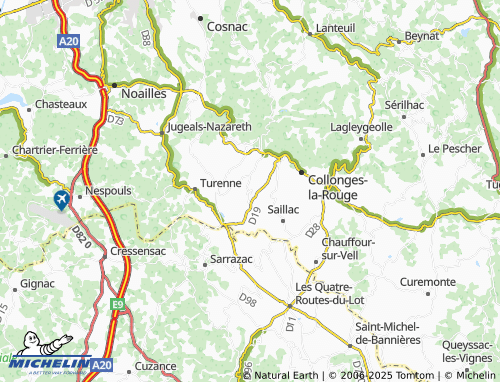 MICHELIN Ligneyrac map - ViaMichelin