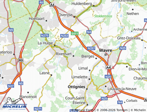 MICHELIN Rixensart map - ViaMichelin