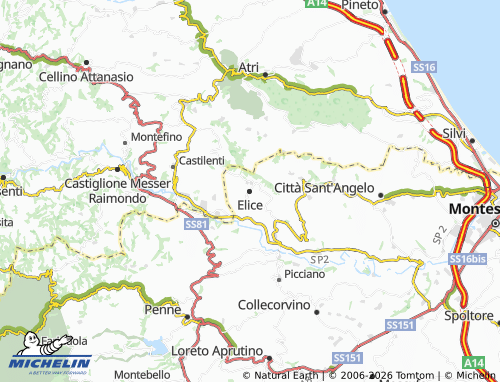 Mapa MICHELIN Elice - ViaMichelin