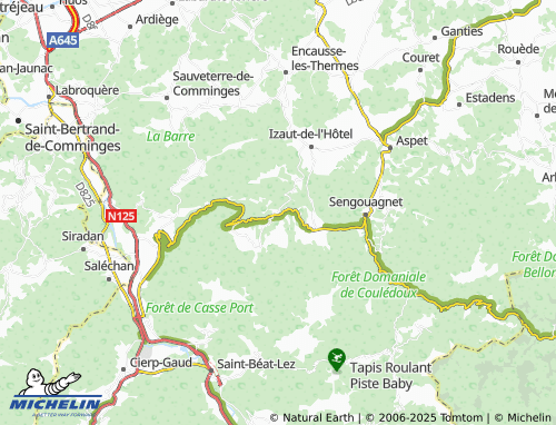 Carte MICHELIN Cazaunous - ViaMichelin