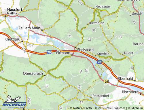 MICHELIN Eltmann map - ViaMichelin