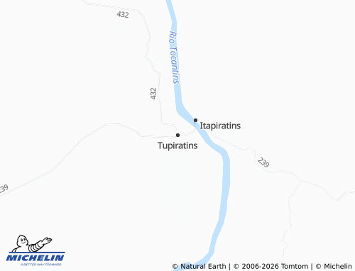 MICHELIN-Landkarte Tupiratins - ViaMichelin