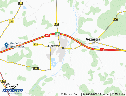 MICHELIN Gargždai map - ViaMichelin